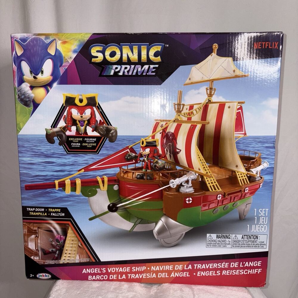 Sonic The Hedgehog Prime Angels Voyage Ship Action Figure Playset Toy Boat NEW